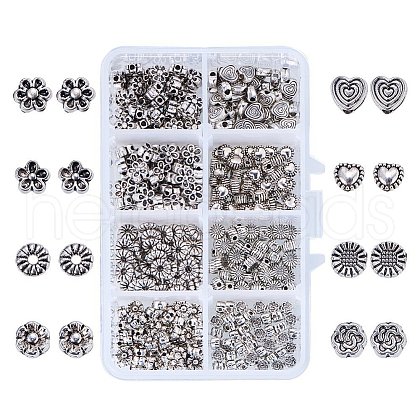 Tibetan Style Alloy Spacer Beads TIBEB-YW0001-02AS-1