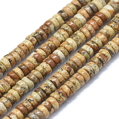 Natural Picture Jasper Beads Strands G-F631-A02-1