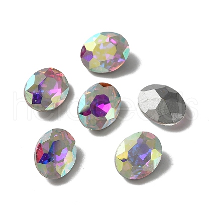 Pointed Back Glass Rhinestone Cabochons DIY-WH0043-57B-01-1