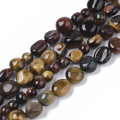 Natural Tiger Eye Beads Strands G-S363-031-1