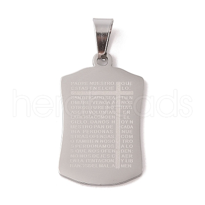 304 Stainless Steel Pendants STAS-M068-12P-1