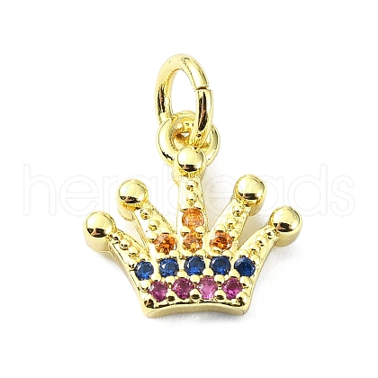 Brass Micro Pave Cubic Zirconia Pendants KK-H475-26A-01G-1