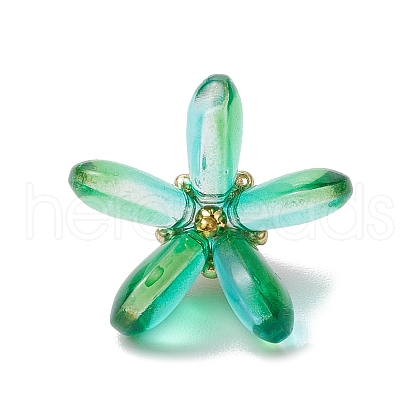 Dyed Glass Pendants PALLOY-MZ00658-01-1
