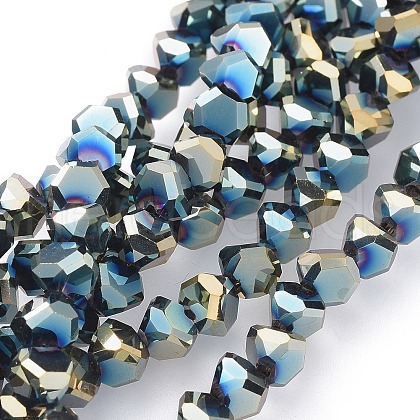 Electroplate Glass Beads Strands EGLA-L016-FP-A02-1