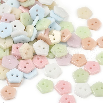 2-Hole Glass Buttons PORC-R010-03-1