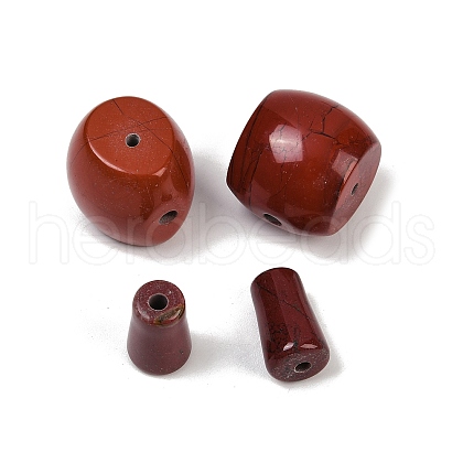 Natural Red Jasper 3 Hole Guru Beads G-F795-F01-02-1