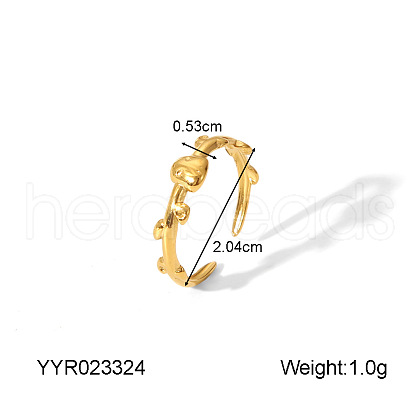 Stainless Steel Adjustable Cuff Open Rings for Women WC3865-6-1