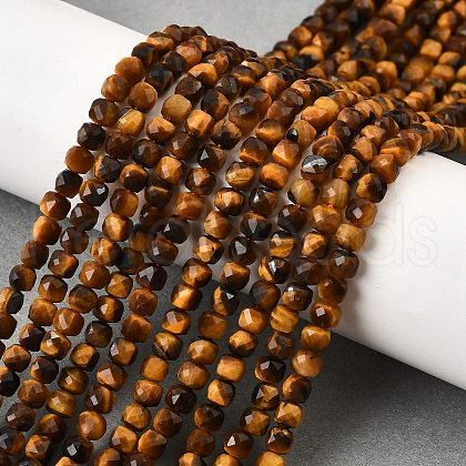 Natural Tiger Eye Beads Strands G-G259-C01-4x4mm-1