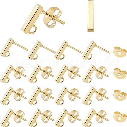 Unicraftale 304 Stainless Steel Stud Earring Findings STAS-UN0019-62G-1