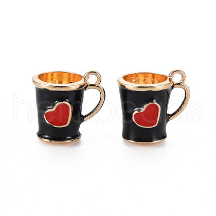 Rack Plating Alloy Enamel Charms ENAM-T015-013E-NR-1