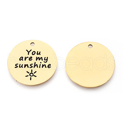 201 Stainless Steel Pendants STAS-T064-37G-10-1