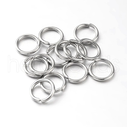 Eco-Friendly Vacuum Plating & Long-Lasting Plated Brass Open Jump Rings KK-E663-4mm-P-1