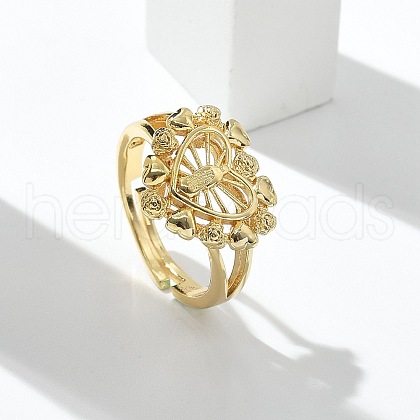 Virgin Mary Theme Finger Rings RJEW-G337-36G-03-1
