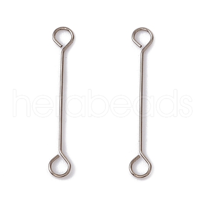 Non-Tarnish 304 Stainless Steel Connector Charms STAS-G291-03B-P-1