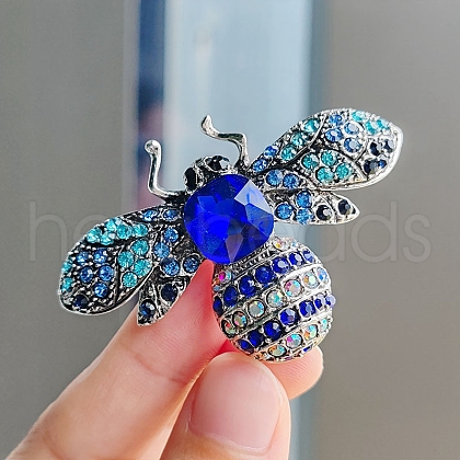 Alloy Rhinestone Brooch for Backpack Clothes PW-WG87504-02-1