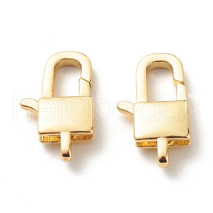 Eco-Friendly Brass Lobster Claw Clasps KK-G405-08G-RS-1