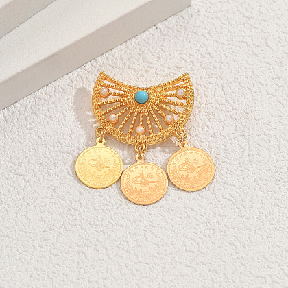 Bohemian Geometric Half Round Pins KC3009-1