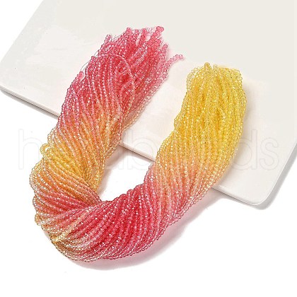 Transparent Painted Glass Beads Strands DGLA-A034-T1mm-A07-1