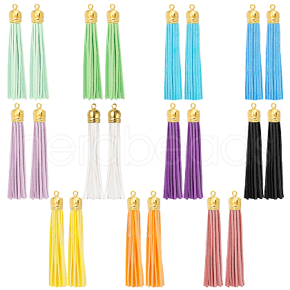   22Pcs 11 Colors Imitation Leather Tassel Pendants FIND-PH0007-53-1