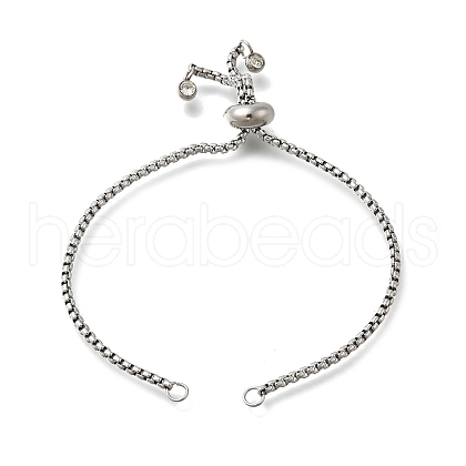 Adjustable 304 Stainless Steel Slider Bracelet/Bolo Bracelets Making STAS-I153-03P-01-1