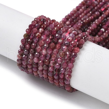 Natural Red Tourmaline Beads Strands G-RM250101-B36-1