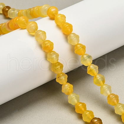 Natural Yellow Agate(Dyed & Heated) Beads Strands G-G203-02A-1