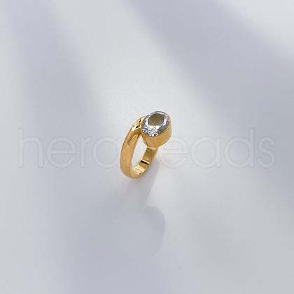 304 Stainless Steel with Cubic Zirconia Finger Rings FS-WG3D7B4-03-1