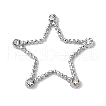 Stainless Steel Color 304 Stainless Steel Rhinestonet Pendants STAS-Q312-02D-P-1