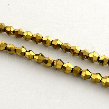Electroplate Glass Bead Strands X-EGLA-R094-3mm-01-1