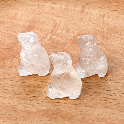 Natural Quartz Crystal Carved Bird Figurines PW-WGD7FD8-03-1
