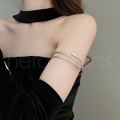 Alloy Upper Arm Open Cuff Bangles WG9CF3D-14-1