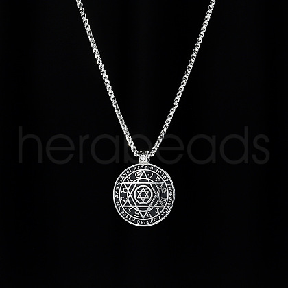 Alloy Pendant 201 Stainless Steel Chain Necklaces for Men FS-WG147E5-08-1