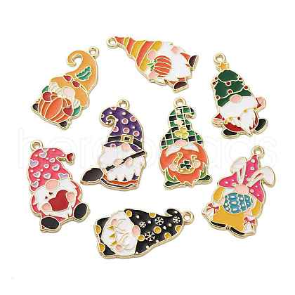 Alloy Enamel Pendants ENAM-V002-02-G-1