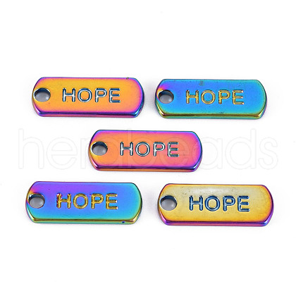 Rainbow Color Alloy Charms PALLOY-S180-249-NR-1