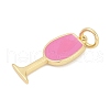 Brass Enamel Pendants KK-U062-02B-02-2