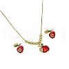 Alloy Enamel Pendant Necklaces & Stud Earrings Sets FS-WGCD19A-03-4