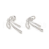 Brass with Cubic Zirconia Stud Earrings for Women EJEW-M251-03P-2