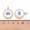 Brass Micro Pave Cubic Zirconia Pendants KK-N258-05G-3