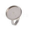 304 Stainless Steel Cuff Ring Components STAS-D372-05P-02B-1