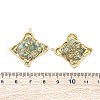 304 Stainless Steel Pave Natural Green Aventurine Pendants STAS-V003-04G-03-3