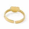Ion Plating(IP) 304 Stainless Steel Open Cuff Ring for Women RJEW-C060-39G-3