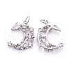Brass Micro Pave Cubic Zirconia Pendants ZIRC-L070-43P-2