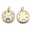 Brass Micro Pave Colorful Cubic Zirconia Pendants KK-S356-225G-NF-2