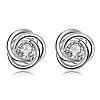 Perfect Design Flat Round Brass Cubic Zirconia Stud Earrings EJEW-BB04617-1