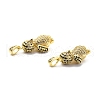 Brass Cubic Zirconia Pendants KK-G446-12G-3