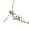 Brass Cable Chains Bracelets for Women BJEW-G735-09P-2