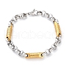 201 Stainless Steel Rolo Chain Bracelets BJEW-B078-169GP-2