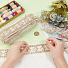 Polyester Rhombus Embroidery Lace Trim OCOR-WH0090-84B-3