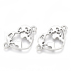 Tibetan Style Heart with Map Connector Charms TIBE-S314-44AS-NF-1