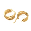 304 Stainless Steel Triple Hoop Earrings STAS-D171-26G-2